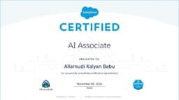 Salesforce Certified AI Associate Certificate
